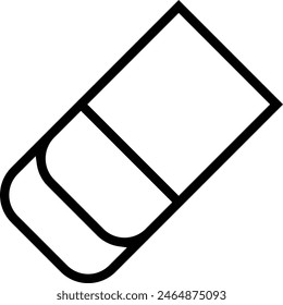 eraser icon. Thin linear style design isolated on white background