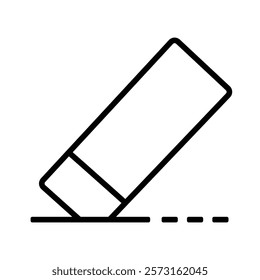 Eraser icon. Eraser tool icon. Eraser line icon. vector illustration. 