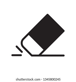 Eraser icon in trendy flat style design. Vector graphic illustration. Eraser icon for website design, logo, and ui. Editable vector stroke. EPS 10.