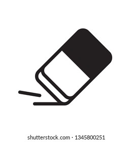 Eraser icon in trendy flat style design. Vector graphic illustration. Eraser icon for website design, logo, and ui. Editable vector stroke. EPS 10.