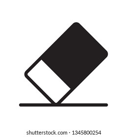 Eraser icon in trendy flat style design. Vector graphic illustration. Eraser icon for website design, logo, and ui. Editable vector stroke. EPS 10.