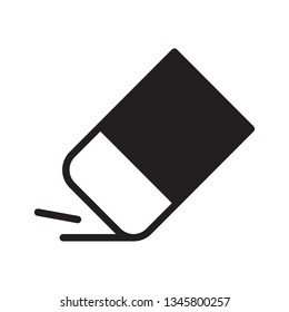 Eraser icon in trendy flat style design. Vector graphic illustration. Eraser icon for website design, logo, and ui. Editable vector stroke. EPS 10.