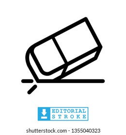 eraser icon in trendy flat style 