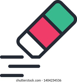 Eraser icon in trendy flat style isolated on white background