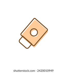 Eraser icon in trendy flat style isolated on white background