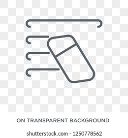 Eraser icon. Trendy flat vector Eraser icon on transparent background from E-learning and education collection. High quality filled Eraser symbol use for web and mobile