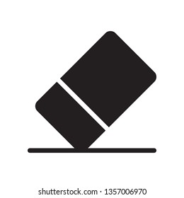 Eraser icon in trendy glyph style design. Vector graphic illustration. Eraser icon for website design, logo, and ui. Vector file. EPS 10. 