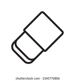 Eraser icon in trendy outline style design. Vector graphic illustration. Eraser icon for website design, logo, and ui. Editable vector stroke. EPS 10.