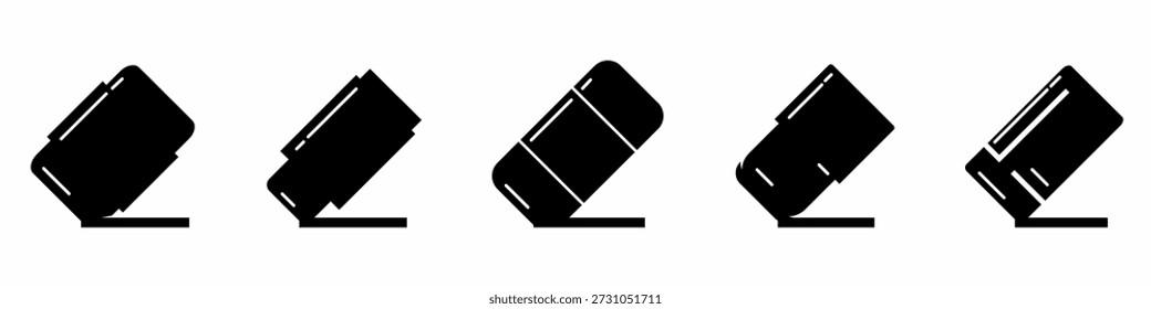 Colección de Vector de icono de borrador. Conjunto de diseños de Vector de icono de borrador. Vector de stock.