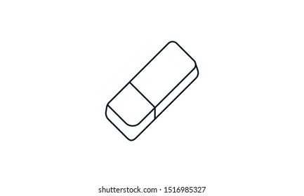 Eraser icon vector concept illustration for design.