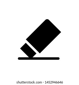 Eraser icon vector , delete design emblem isolated template logo illustration, outline solid background white