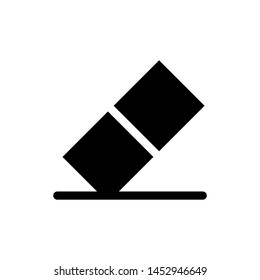 Eraser icon vector , delete design emblem isolated template logo illustration, outline solid background white