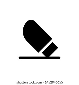 Eraser icon vector , delete design emblem isolated template logo illustration, outline solid background white