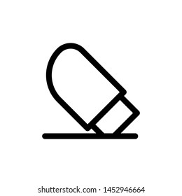 Eraser icon vector , delete design emblem isolated template logo illustration, outline solid background white