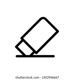 Eraser icon vector , delete design emblem isolated template logo illustration, outline solid background white