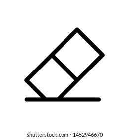 Eraser icon vector , delete design emblem isolated template logo illustration, outline solid background white
