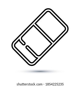 Eraser icon vector design with editable stroke. Eps 10 vector illustration.