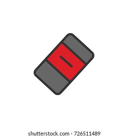 Eraser icon vector design logo illustration
