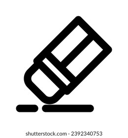 Eraser Icon Vector. Flat Outline Eraser Icon Design. Vector Illustration.