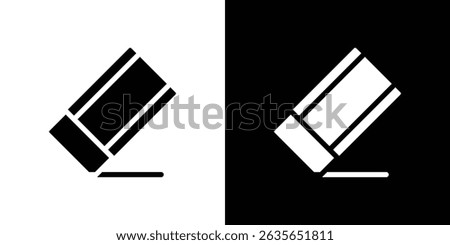 Eraser icon Vector in flat style. Collection silhouettes