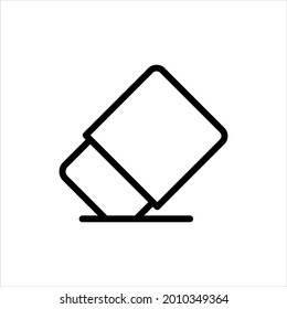 Eraser icon vector graphic illustration