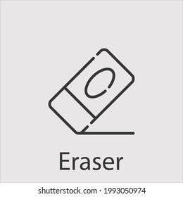 eraser icon vector icon.Editable stroke.linear style sign for use web design and mobile apps,logo.Symbol illustration.Pixel vector graphics - Vector
