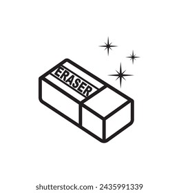 eraser icon vector illustration design template