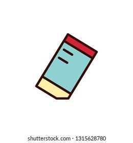Eraser Icon Vector Illustration in Flat Style for Any Purpose