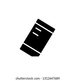 Eraser Icon Vector Illustration in Glyph Style for Any Purpose
