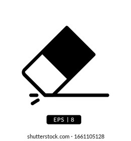 eraser icon vector illustration logo template for many purpose. Isolated on white background.