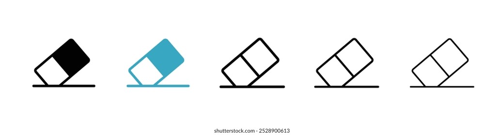 Eraser icon vector illustration set