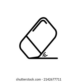 Eraser Icon Vector Line Art and Glyph EPS 10