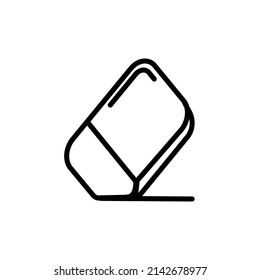 Eraser Icon Vector Line Art and Glyph EPS 10