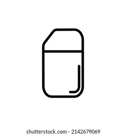 Eraser Icon Vector Line Art and Glyph EPS 10