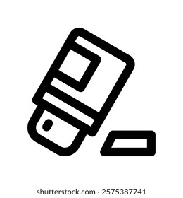 eraser icon. vector line icon for your website, mobile, presentation, and logo design.