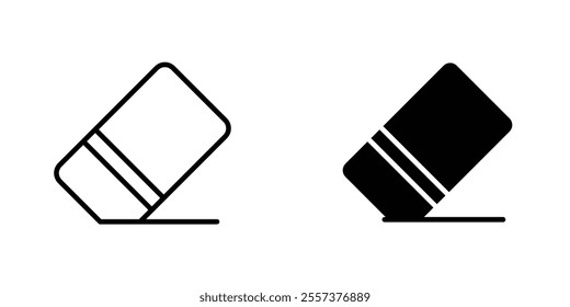 Eraser Icon vector. liner and flat style icons set.