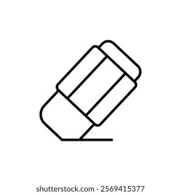 Eraser icon Vector logo outline