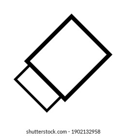 eraser icon vector on white background