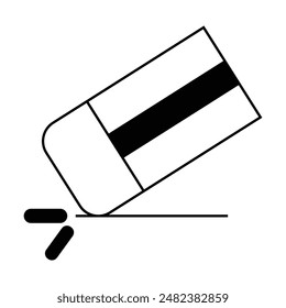 eraser  icon vector on white background