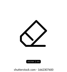 Eraser Icon Vector - Sign or Symbol