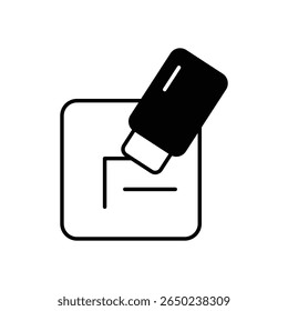Eraser Icon vector stock illustration