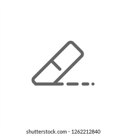 Eraser icon vector template. Outlined erased isolated on white background.