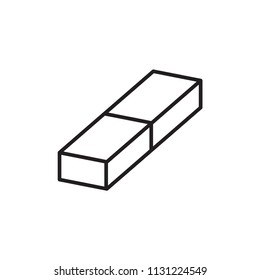 Eraser icon vector, in trendy flat style isolated on white background.