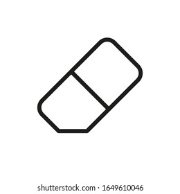 Eraser icon, Eraser icon vector, in trendy flat style isolated on white background. Eraser icon image, Eraser icon illustration