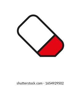 Eraser icon vector, in trendy flat style isolated on white background