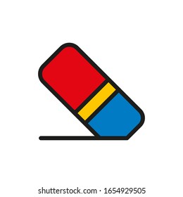 Eraser icon vector, in trendy flat style isolated on white background