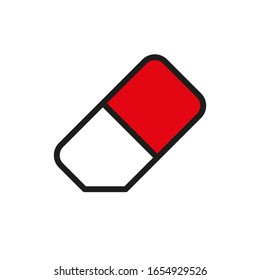 Eraser icon vector, in trendy flat style isolated on white background