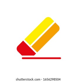 Eraser icon vector, in trendy flat style isolated on white background