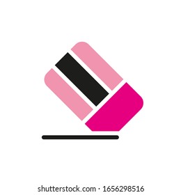 Eraser icon vector, in trendy flat style isolated on white background