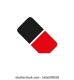 Eraser icon vector, in trendy flat style isolated on white background